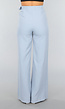 Blauwe Wide Leg Pantalon met Strikdetail