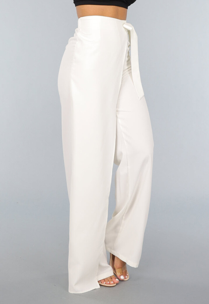 Witte Pantalon met Overslag