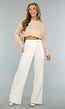 Witte Pantalon met Overslag