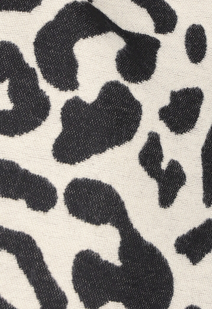 Panterprint Sjaal in Beige Kleur