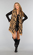 Grote Camel Zebra Print Sjaal