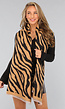 Grote Camel Zebra Print Sjaal