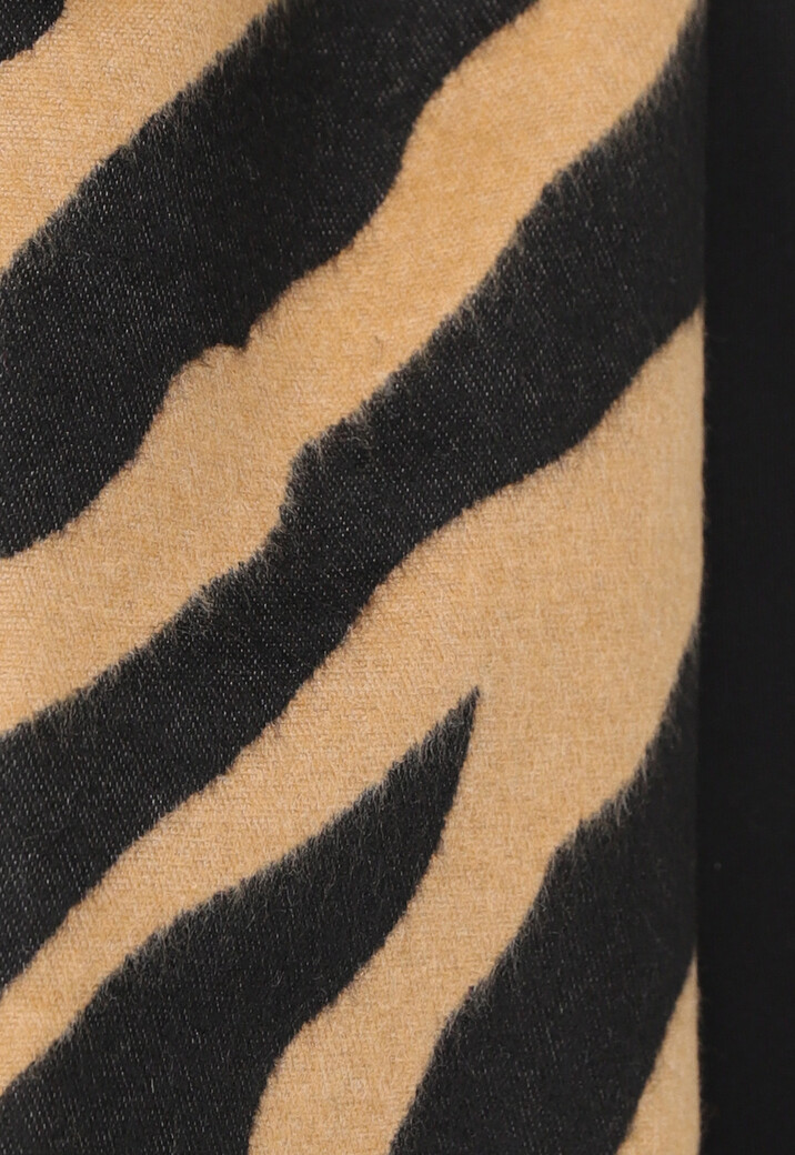 Grote Camel Zebra Print Sjaal