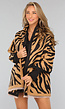 Grote Camel Zebra Print Sjaal