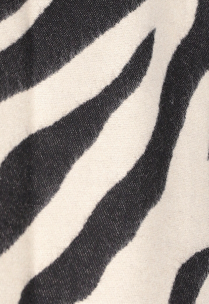 Grote Omslagdoek met Zebra Print in Beige