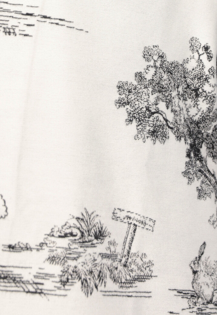 Omslagdoek met Print in Zwart