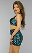 Groene Pailletten Two Piece