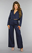 Donkerblauwe Cropped Blazer Set