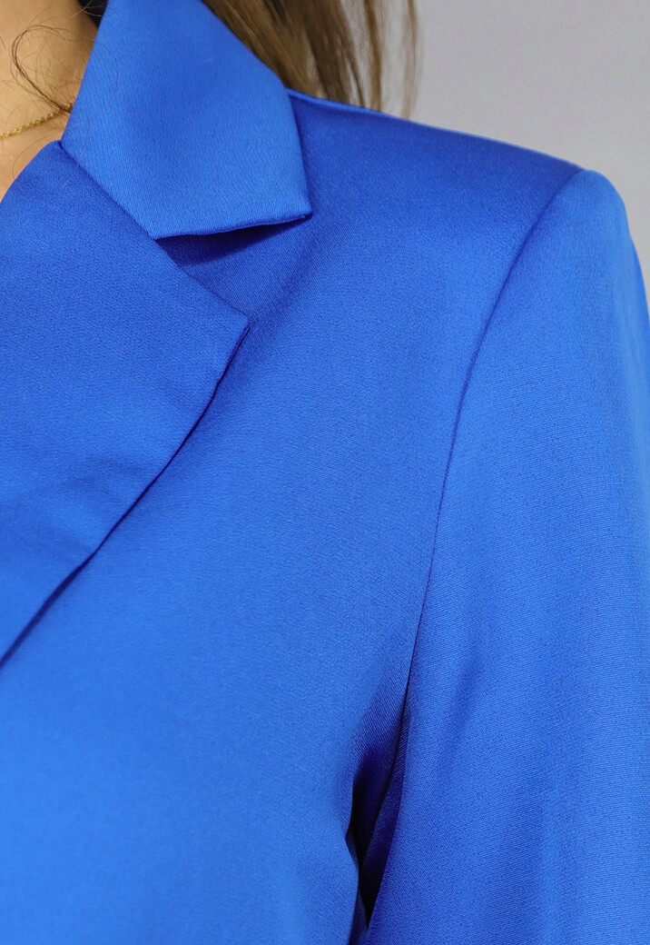 Blauwe Blazer Set met Rokje