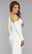 Witte One Shoulder Ruffle Galajurk