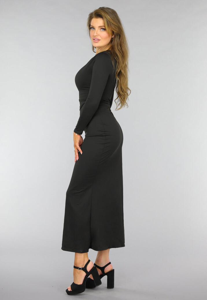 One Shoulder Split Jurk met Ruffles