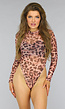 Panterprint See Through Mesh Bodysuit