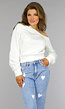 Witte One Shoulder Trui