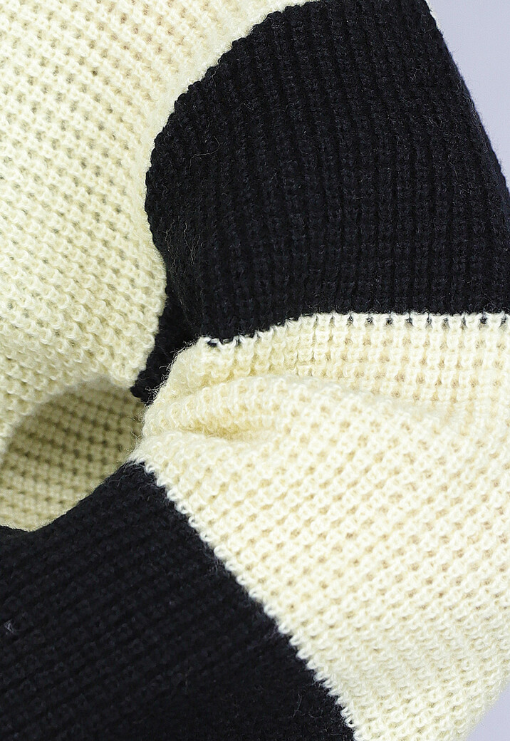 Gestreept Gebreid Vest met Wijde Mouwen