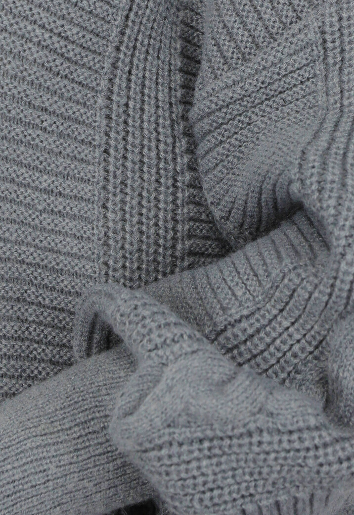 Grijs Oversized Gebreid Vest