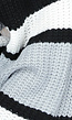 Gebreide Gestreepte One Shoulder Trui