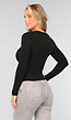Zwarte Longsleeve Stretch Top