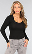 Zwarte Longsleeve Stretch Top
