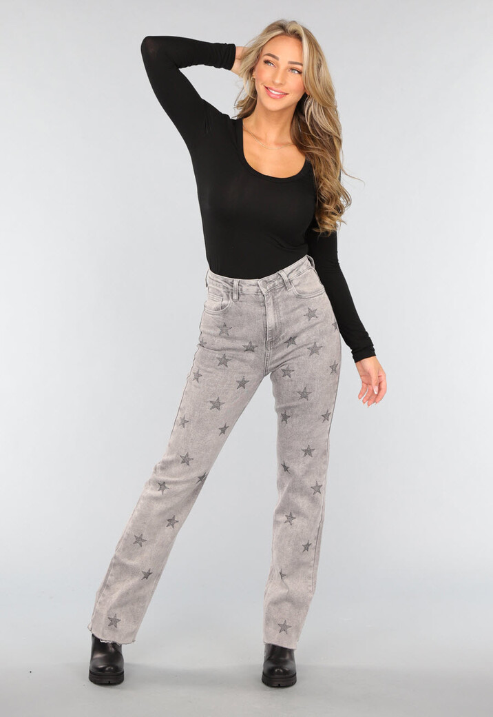 Zwarte Longsleeve Stretch Top