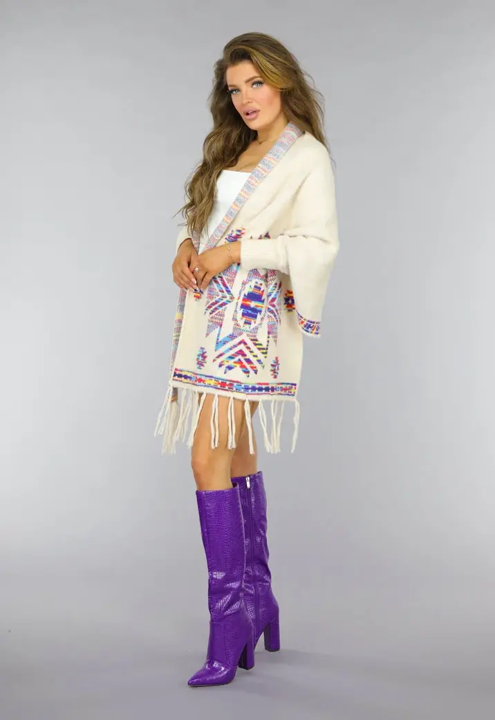 Paarse Croco Laars met Spitse Neus