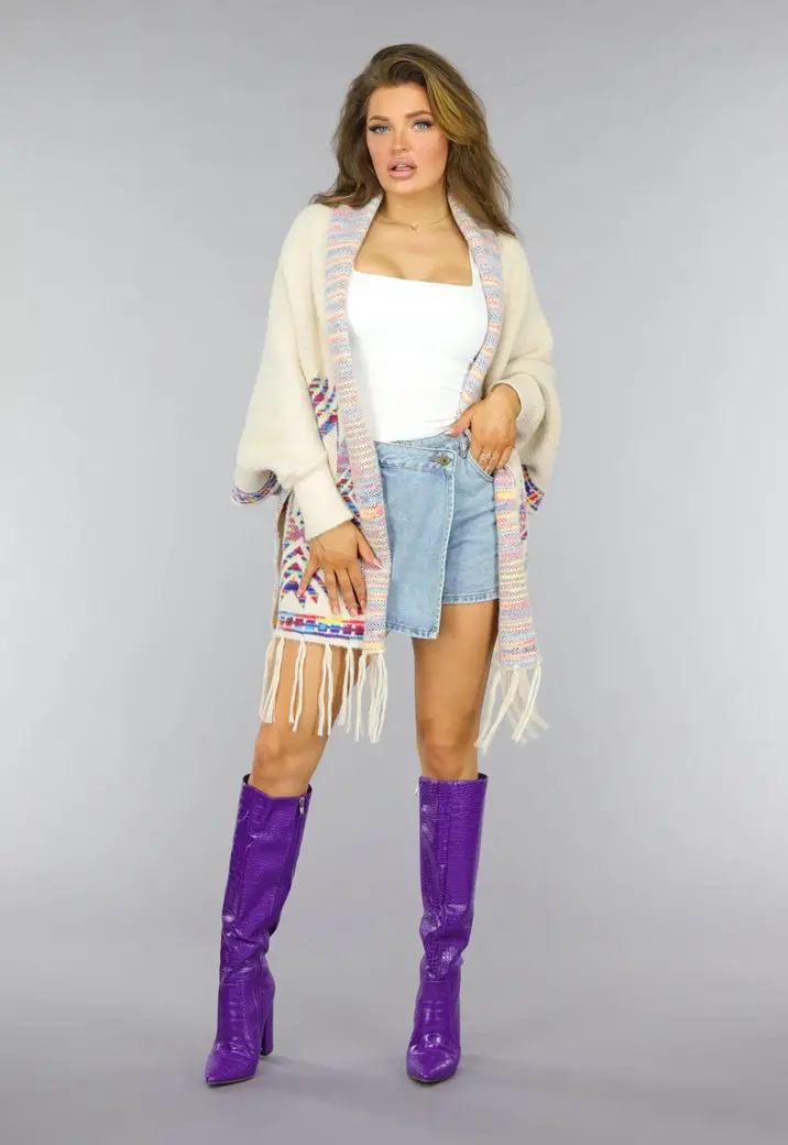 Paarse Croco Laars met Spitse Neus