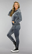 Grijs Velvet Huispak met Capuchon