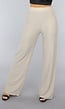 Beige Elastische Glitter Broek