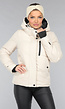 Korte Beige Winterjas met Duimgaten