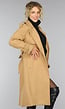 Camel Trenchcoat met Ceintuur