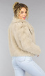 Taupe Faux Fur Jas