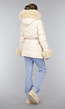 Beige Gewatteerde Faux Fur Winterjas