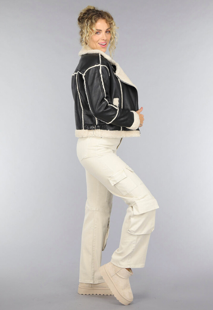 Zwarte Lammy Biker Jas