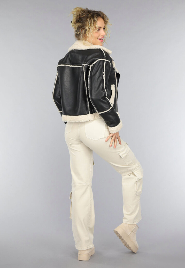 Zwarte Lammy Biker Jas