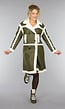 Donkergroene Lammy Trench Coat