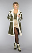 Donkergroene Lammy Trench Coat