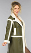 Donkergroene Lammy Trench Coat