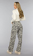 Straight Leg High Waist Panterprint Jeans