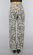 Straight Leg High Waist Panterprint Jeans