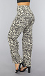 Straight Leg High Waist Panterprint Jeans