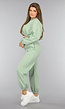 Lichtgroene Cropped Lounge Set