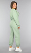 Lichtgroene Cropped Lounge Set