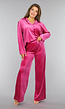 Roze Fluwelen Two Piece