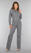Lichtgrijze Denim Jumpsuit met Stretch