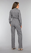 Lichtgrijze Denim Jumpsuit met Stretch