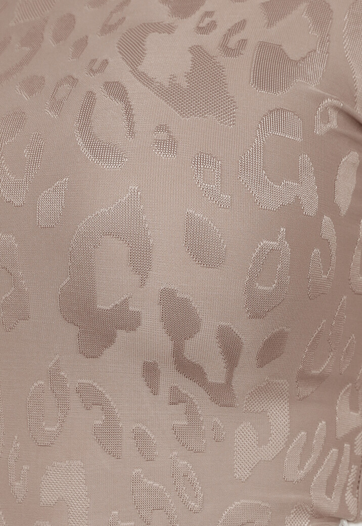 Longsleeve Taupe Panterprint Bodysuit