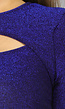 Blauwe Glitter Body met Cutout