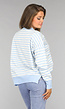 Gestreepte Trui in Baby Blauw