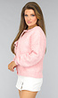 Roze Gebreid Strikjes Vest