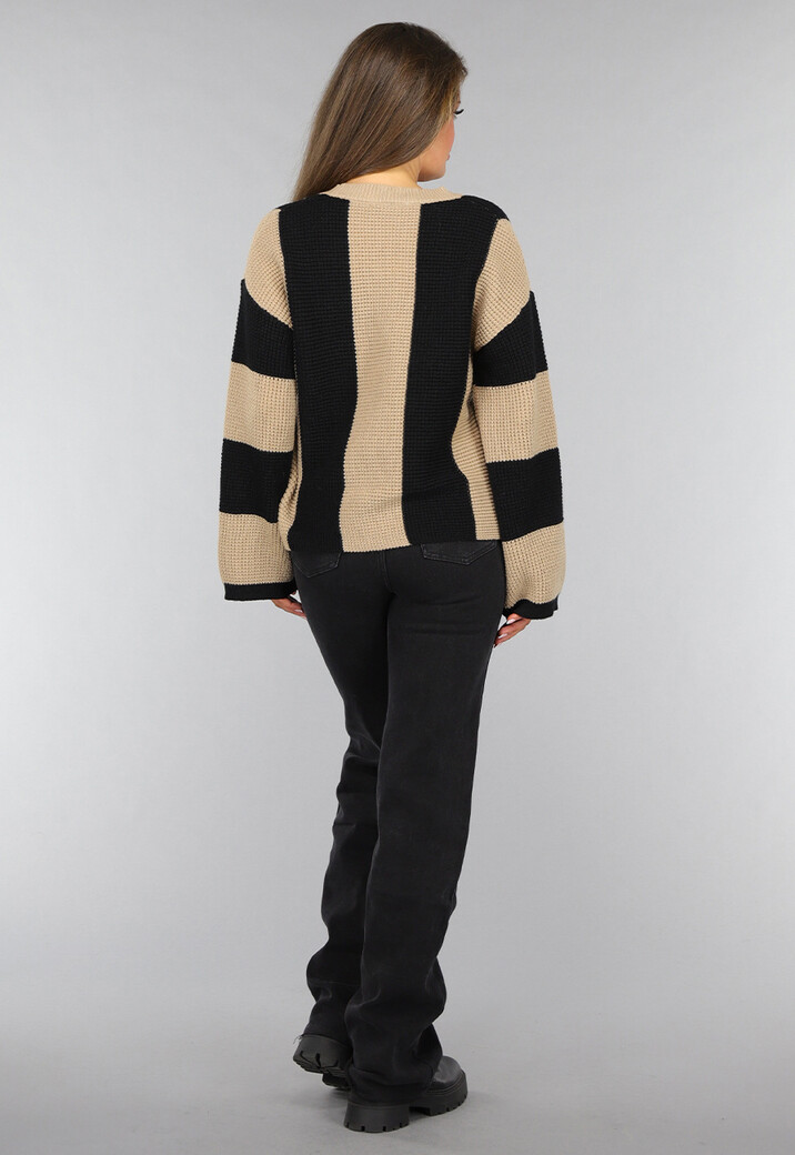 Gebreide Cardigan met Streep Patroon