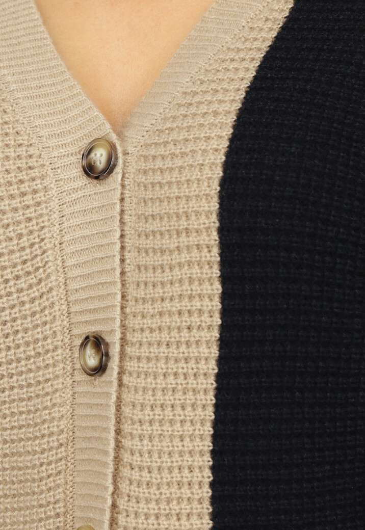 Gebreide Cardigan met Streep Patroon